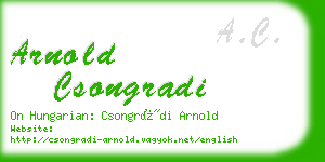 arnold csongradi business card